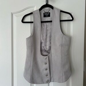 Light Gray Suede Vest - Women's